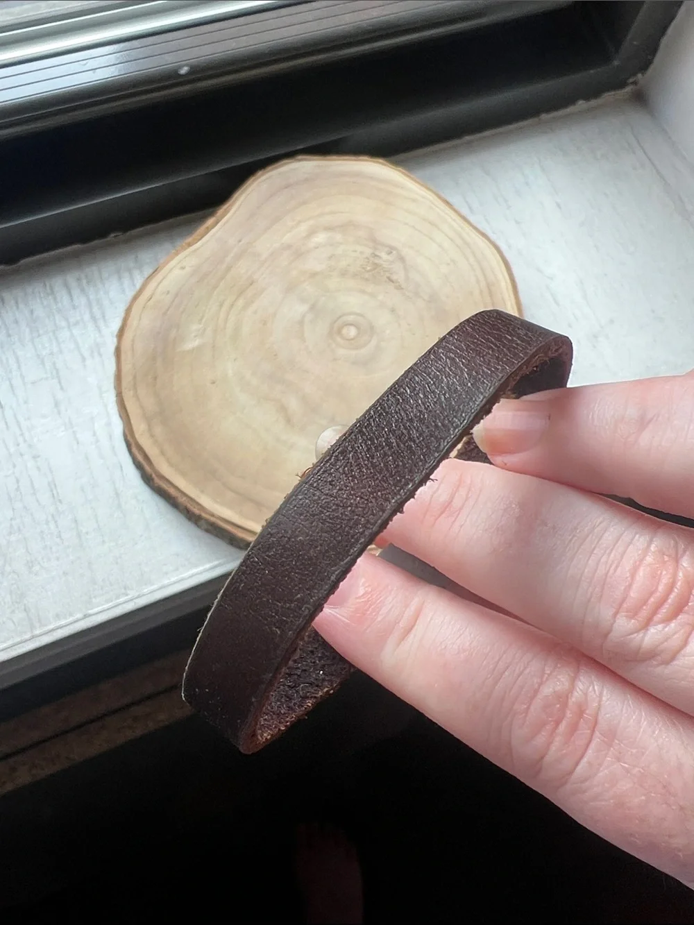 Men's Brown Leather Bracelet with Silver Metal Clasp